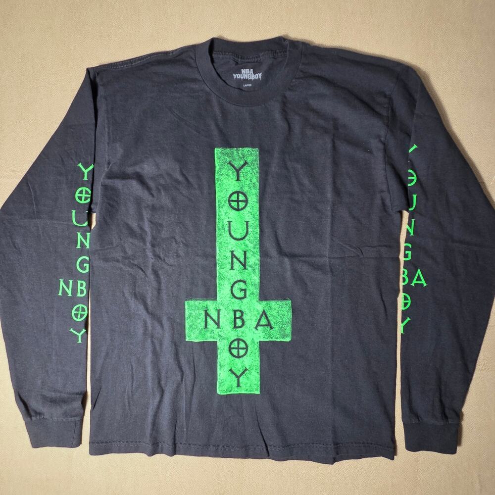 NBA YoungBoy MASA Tour Cross Long Sleeve Shirt L